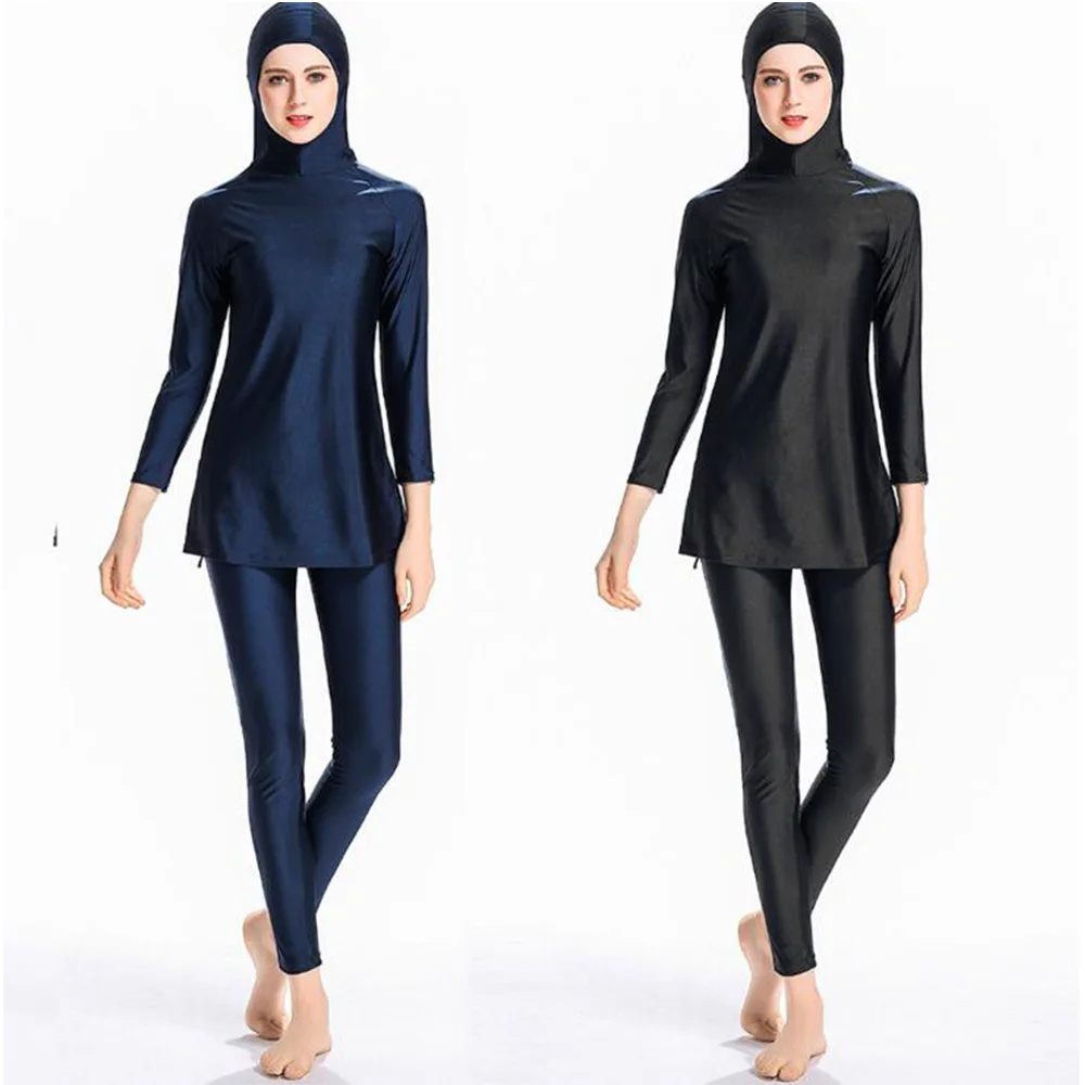 

New Black Muslim Swimwear Islamic Ladies Swimming Long Sleeve Swimsuits Arab Islam Beach Wear Modest Islamic Swimwear