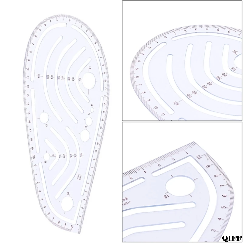Прямая поставка и пластиковых швейных квадратных кривых линейки портной рисунок ремесло инструмент DIY поставка инструмент May27