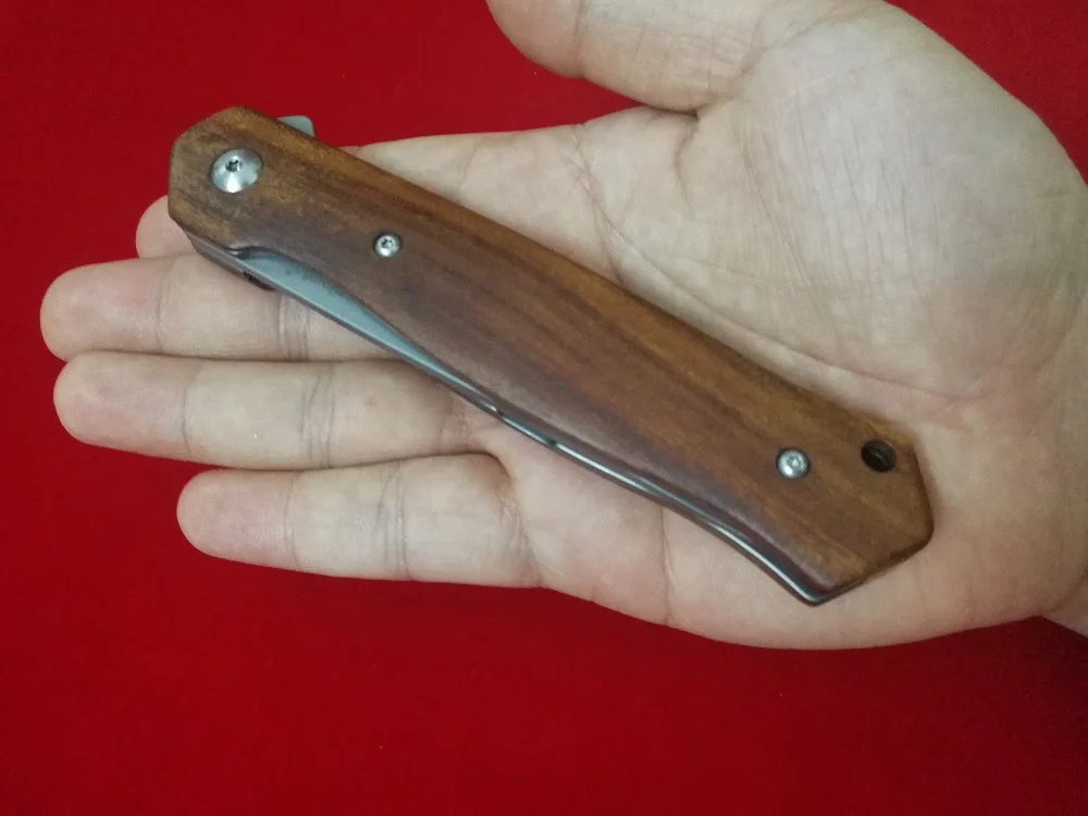 Johnnyjamie KWAIKEN III C11WD Тактический Столовые Приборы Складной деревянная ручка для ножа D2 Сталь лезвие шариковый подшипник Системы выживания Ножи s инструмент