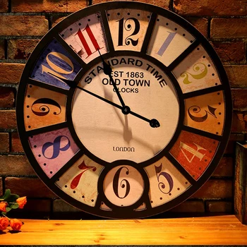 

Mute Creative Living Room Wall Clock Vintage Bedroom Designer Wall Clocks Kitchen Orologio Da Parete Watches Home Decor 50A0990