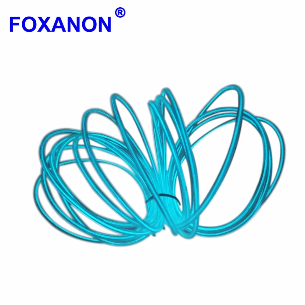 Foxanon EL Wire strip водостойкий неоновый свет светящийся канат трубка USB Батарея контроллер одежда обувь украшения автомобиля экономия энергии