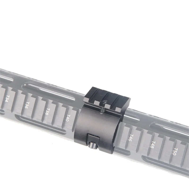 45 Degree Offset Picatinny Rail Mount Adapter 20mm Low Profile 3 Slots for Scope Sight Flashlight (4)