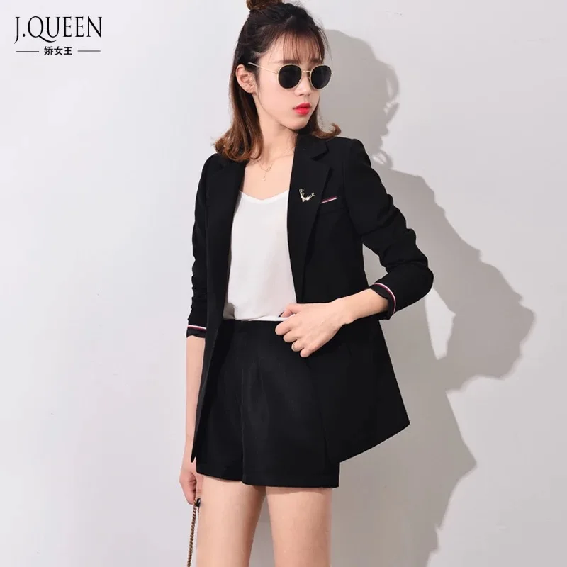 Elegant Short Suits pants Womens Fashion Brand Formal Work Wear Blazer