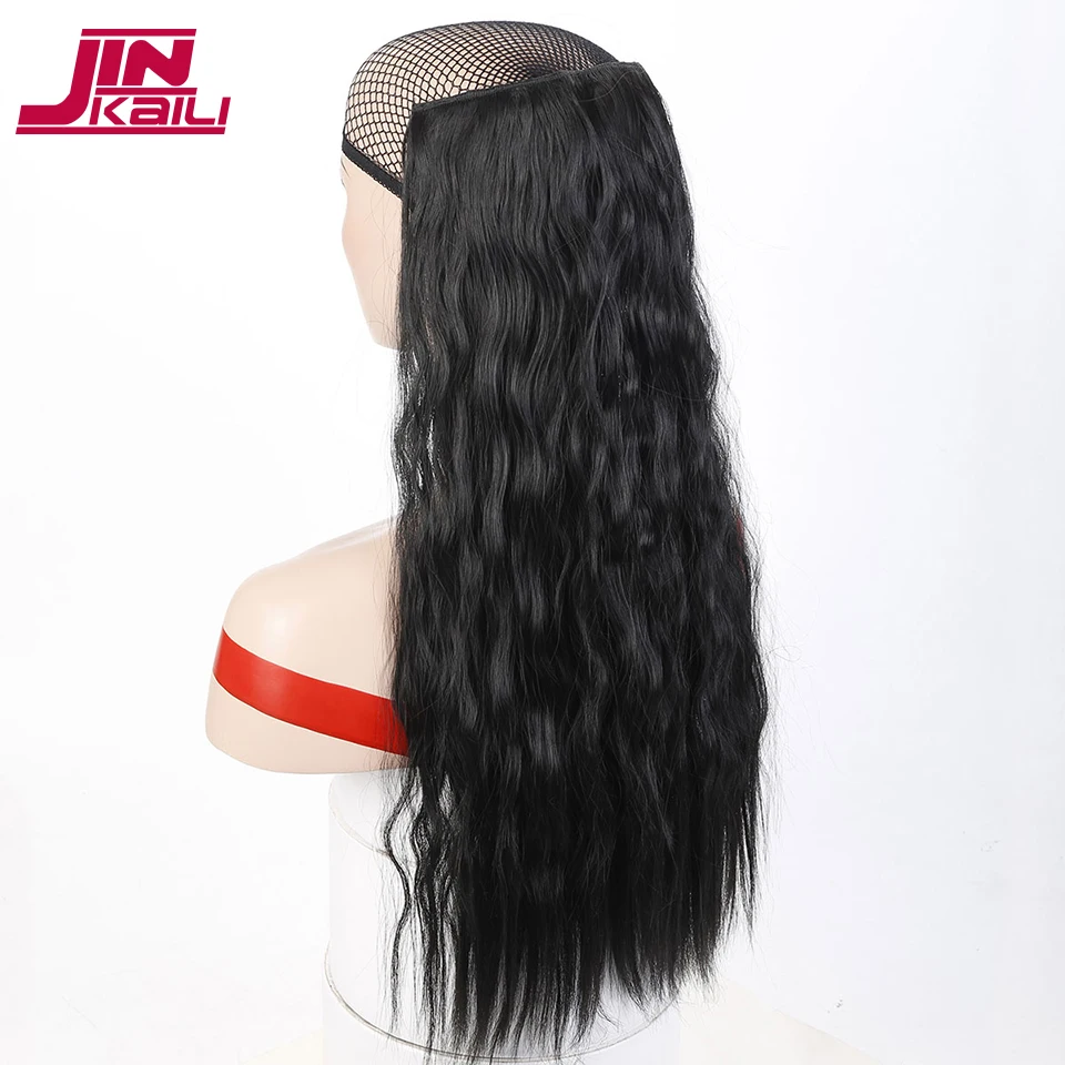 JINKAILI 22 &quotдлинные кудрявые вьющиеся волосы для наращивания 5 зажимов поддельные