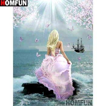 

HOMFUN Full Diamond Embroidery "Character beauty" Diamond Painting Cross Stitch Patterns Rhinestone Unfinished Home Decor A14165