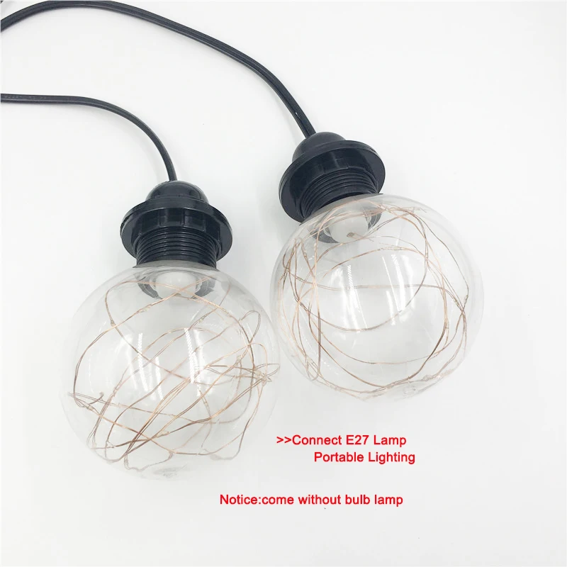 ЕС США вилка одиночные головки веревка Подвесные светильники лампа простой стиль Ресторан барная веревка лампа RGB свет AC110V 220V