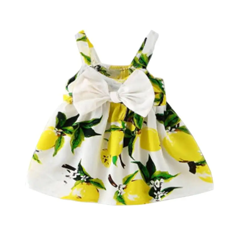 

Summer 2019 Girls Dresses Girls Sleeveless Vestidos A-Line Print Cotton Children Clothes Baby Girl Dress Dropshipping