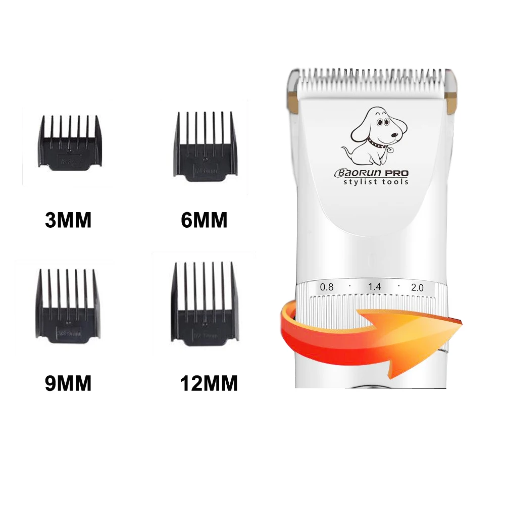  Baorun P9 Dog Hair Trimmer Electrical Pet Professional Grooming Machine Rechargeable Shaver Hair Cu