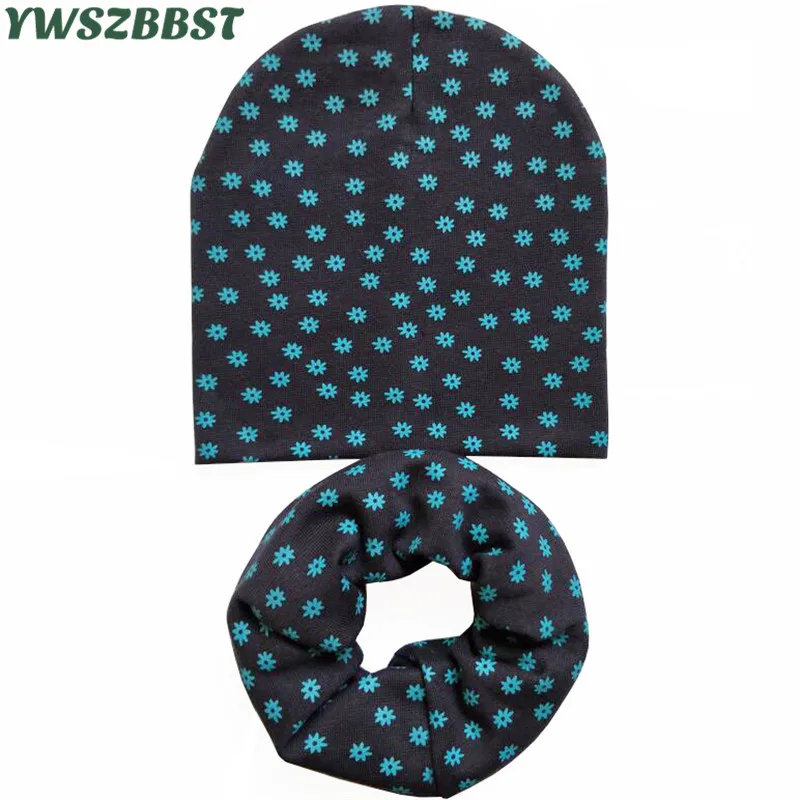

1 Set Autumn Winter Cotton Baby Hat Girl Boy Cap Kids Beanies Infant Hats Scarf Collar Children Caps,gorros infantiles invierno