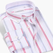 Хлопок Новое поступление мужская полосатая рубашка Офисная Рабочая одежда на пуговицах мягкая классическая рубашка с длинным рукавом умная Повседневная рубашка