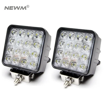 

2pcs 48W LED Work Light for Indicators Motorcycle Spot Flood beam Driving Offroad Boat Car Tractor Truck 4x4 SUV ATV 12V-24V