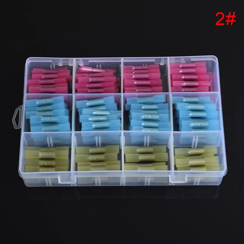 

Hot 200 Pcs Heat Shrink Butt Connectors Terminals Insulated Waterproof for Marine Auto PLD