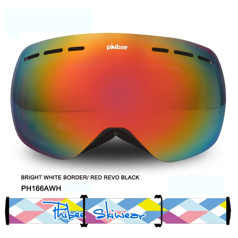 Goede Detector Skibril Mannen Vrouwen Snowboard Bril Grote Ski Masker Sneeuw Bril Skiën Dubbele UV400 Anti Fog