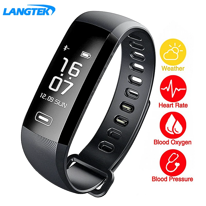 LANGTEK intelligent blood pressure band for oxygen fitness bracelet