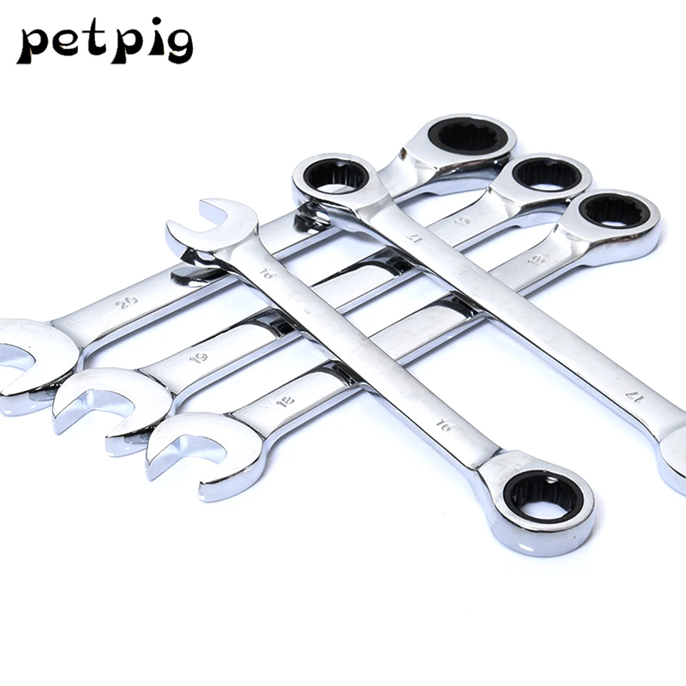 Petpig ключи для ремонта автомобиля 14 24 мм набор ключей инструмент Реверсивный