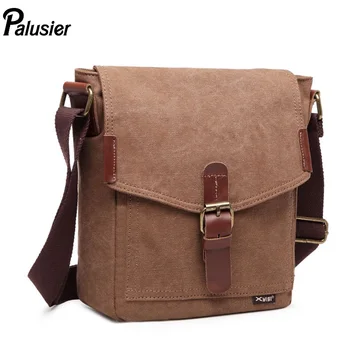 

Men Thick Canvas Single Shoulder Pack Multifunction Fashion Casual Male Solid Small Crossbody Messenger Bag New Design