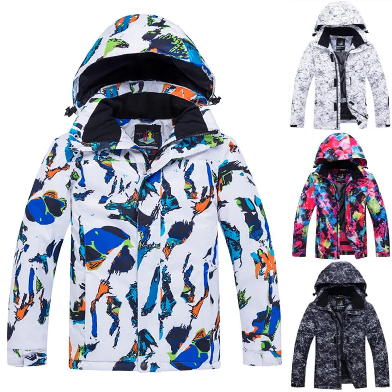 Детская Лыжная куртка; детская белая куртка для сноуборда; водонепроницаемая ветрозащитная зимняя куртка; детское теплое зимнее пальто; зимнее пальто