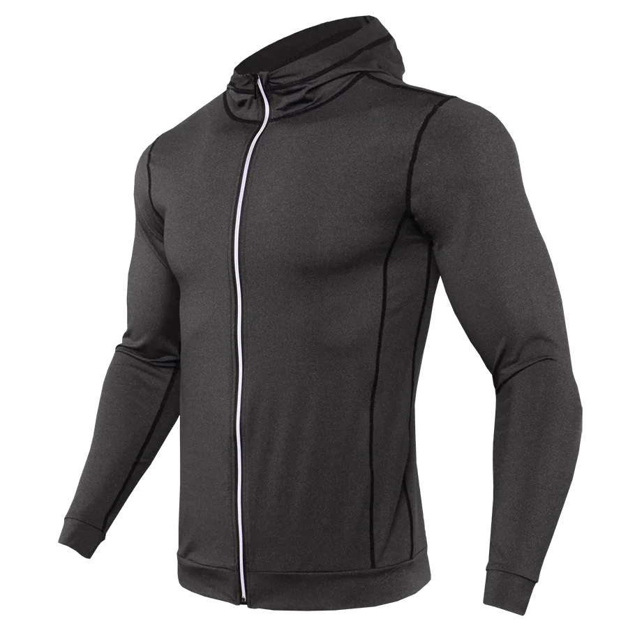 Buy 2019 Fashion Men Hoodies Compression Hoody Crossfit Sweatshirts Mens Quick