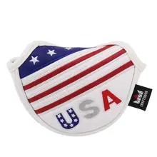 Чехол для клюшки для гольфа из искусственной кожи с классическим флагом США, высокое качество