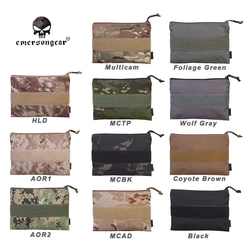 

EmersonGear 10InchX7Inch File Pocket Multi-functional Emerson Molle Military Nylon Waist Bag Combat EM9329 Multicam Black AOR