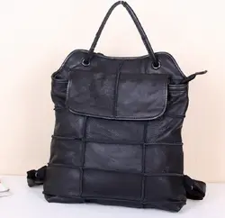 Женские рюкзаки, сумки черная бычья кожа Брендовая Дизайнерская обувь Женская дорожная сумка из натуральной кожи модные женские сумки