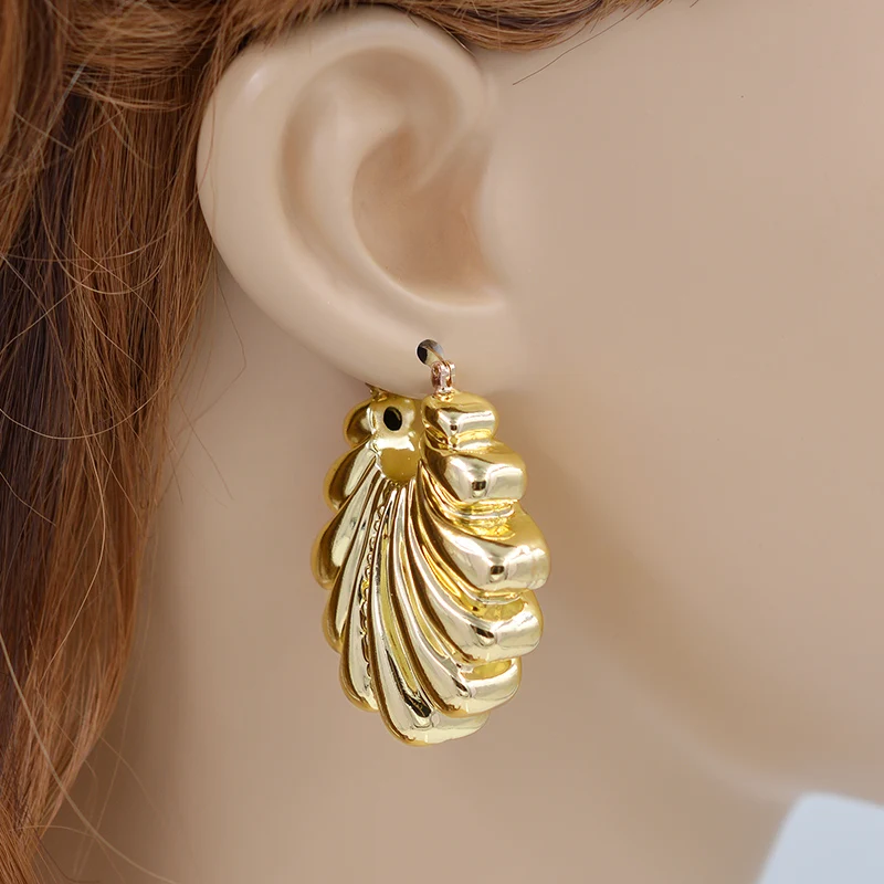Sunny Jewelry, модное ювелирное изделие, большие серьги-кольца, подвеска, ожерелье для женщин, изысканное ювелирное изделие, медные листья для вечеринки, дня рождения