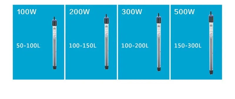 100 Вт 200 Вт 300 Вт 500 Вт подогреватель для аквариума регулируемый Погружной аквариум для воды