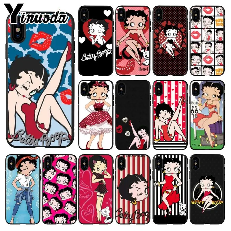 Мягкий чехол Yinuoda Betty boop для iPhone 6S 6plus 7 7plus 8 8Plus X Xs MAX 5 5S XR | Мобильные телефоны и