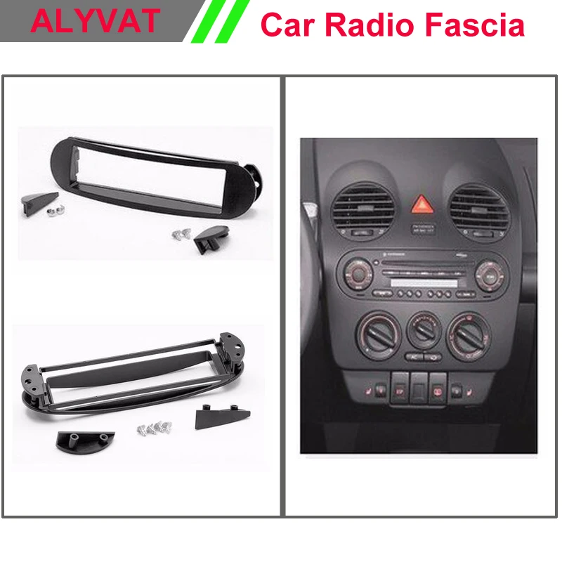 

Free Shipping 1 Din Fascia For VOLKSWAGEN New Beetle Radio DVD Stereo Panel Dash Mounting Installation Trim Kit Face Frame