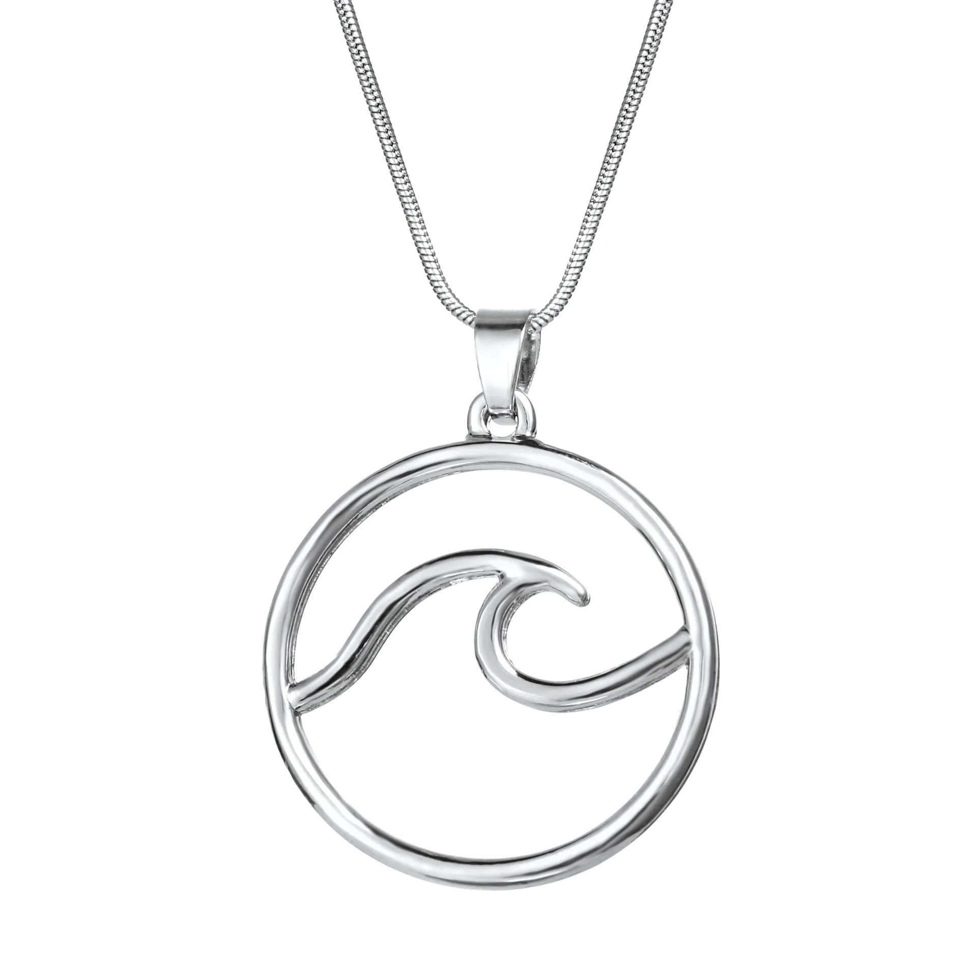 Новые простые геометрические Beach Waves цепочка кулон колье женщины Серфер River Island