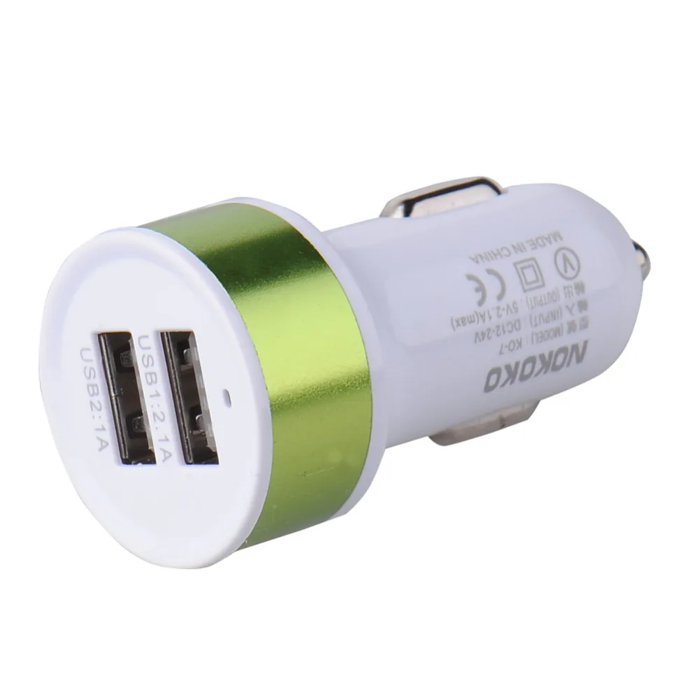 Dual USB Car Charger 2 USB Ports car Charger metal round head car battery charger for iphone for Samsung xiaomi huawei mobiles|charger for iphone|charger 2car charger 2 usb - AliExpress