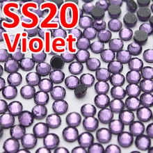 SS20 4,6-4,8mm, 1440 teile/beutel Violet DMC Heiße Verlegenheit FlatBack Rhinestones, wärmeübertragung DIY heißer eisen-auf kleidungsstück lila kristallsteinen