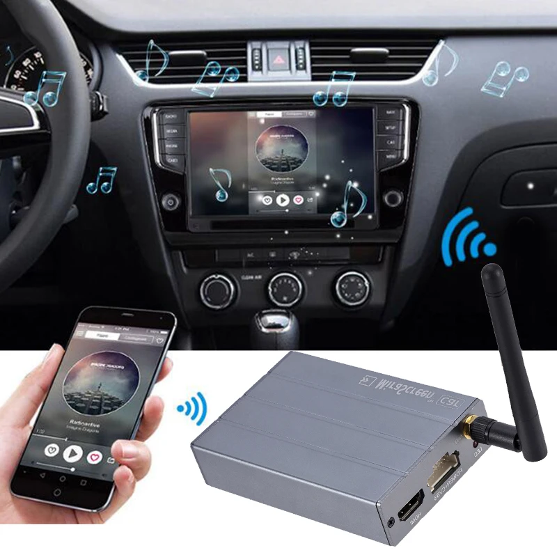Высокое качество автомобиля WiFi Дисплей Зеркало Ссылка Коробка адаптер DLNA Airplay для Android iOS