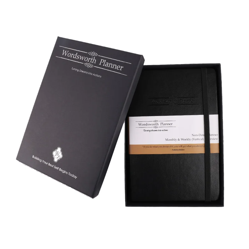 

Hard Cover Notebook Diary Travel Planner Monthly Weekly Plan Journal
