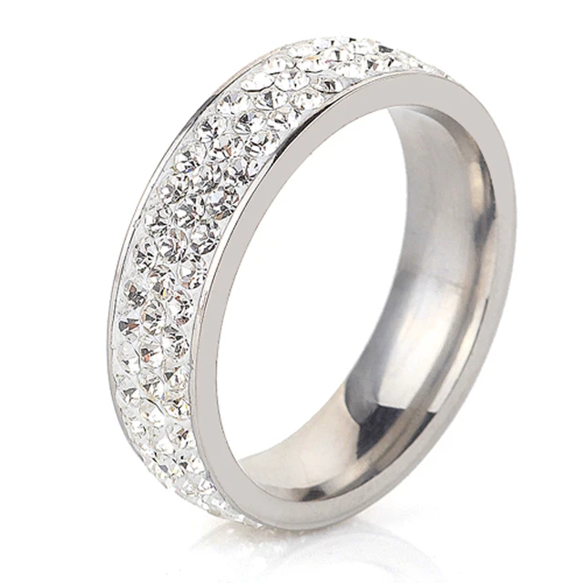 Mix Size 6/7/8/9# Wholesale Fashion Three Row Crystal Rings Jewelry For women Mix Size 6/7/8/9# Wholesale Fashion Three Row Crystal Rings Jewelry For women