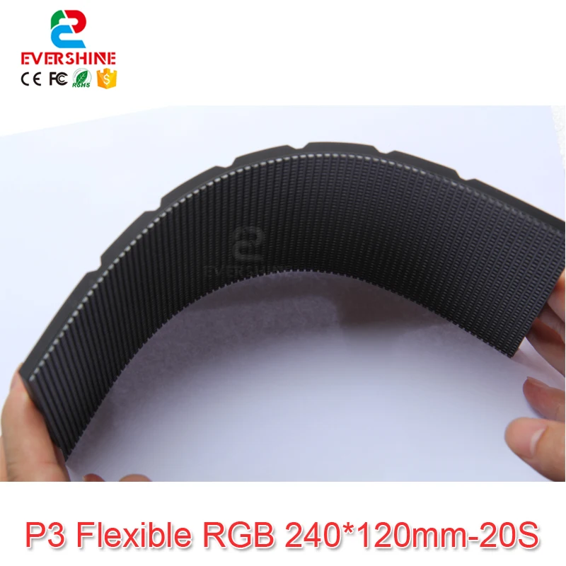 

NEW design product led flexible smd p3 indoor 1/20scan full color video led module 80 x 40pixel module size 240*120mm