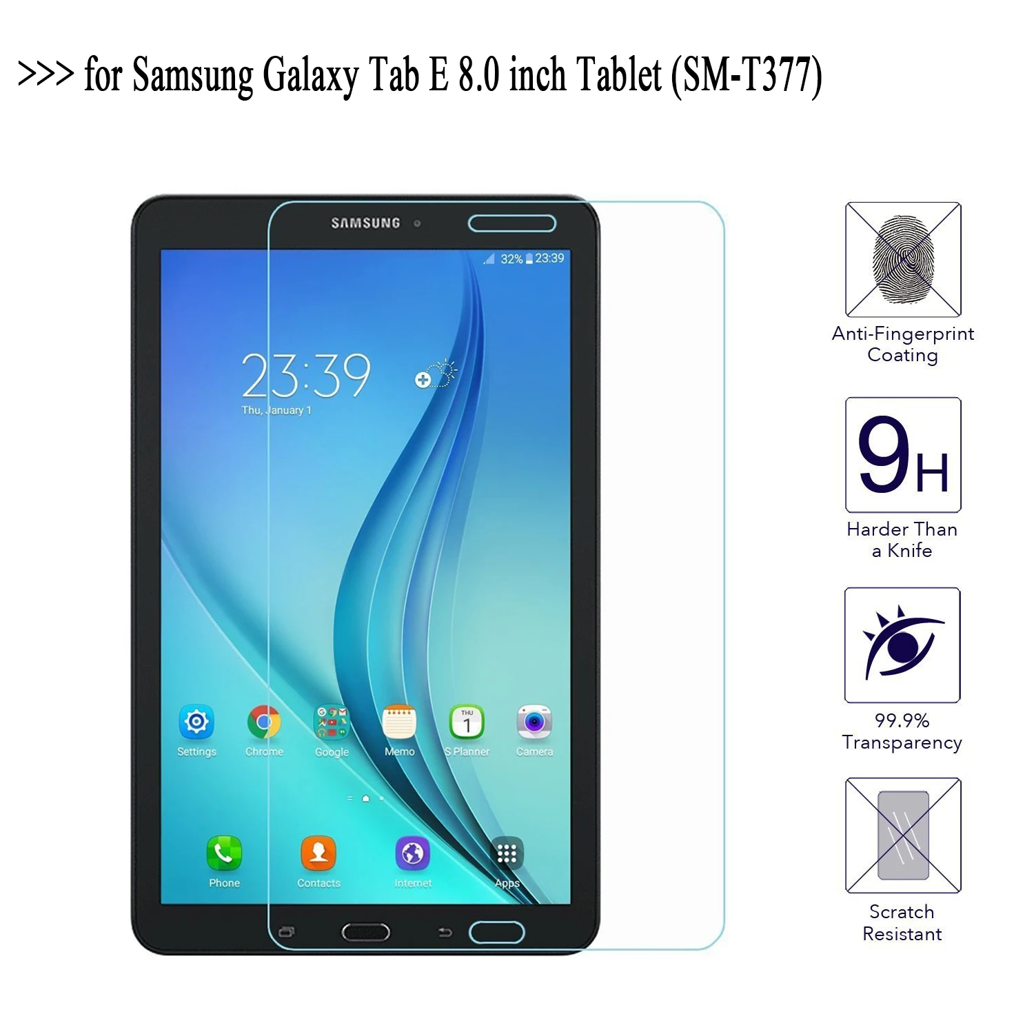 

For Samsung Galaxy Tab E 8.0 Screen Protector Glass 9H Tempered Glass For Samsung Galaxy Tab E T377 Tablet Protective Film