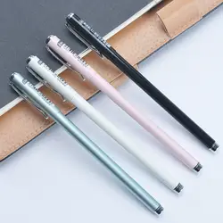 0,5 мм Милая цветная металлическая гелевая ручка-школьные и офисные принадлежности, канцелярская ручка