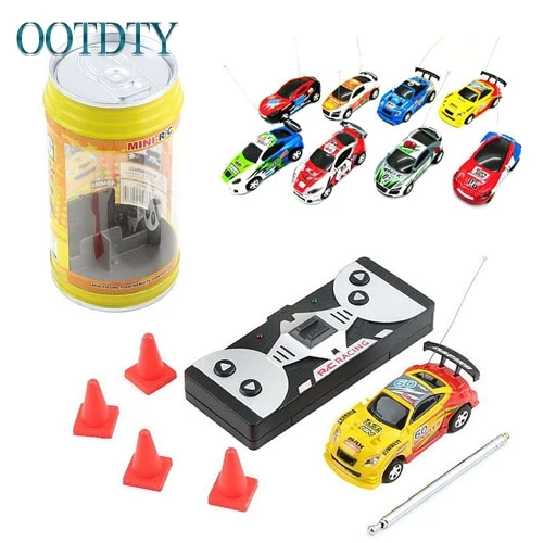 ARRIS Multicolor Coke Can Mini RC Radio Remote Control Micro Racing Car  Hobby Vehicle Toy Gift (1pcs)