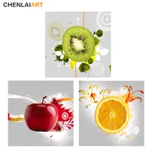 

Nordic Simple Decorative Painting Living Room Sofa Background Wall Hanging Bedroom Mural Fruit Orange Square Canvas Printings