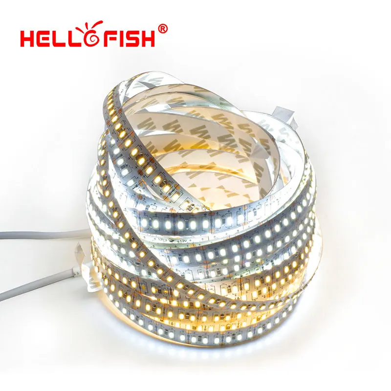 Hello Fish 5 м 3014 Светодиодная лента 204 светодиодный 12 В постоянного тока гибкая светодиодная лента светодиодный светильник белый/теплый белый