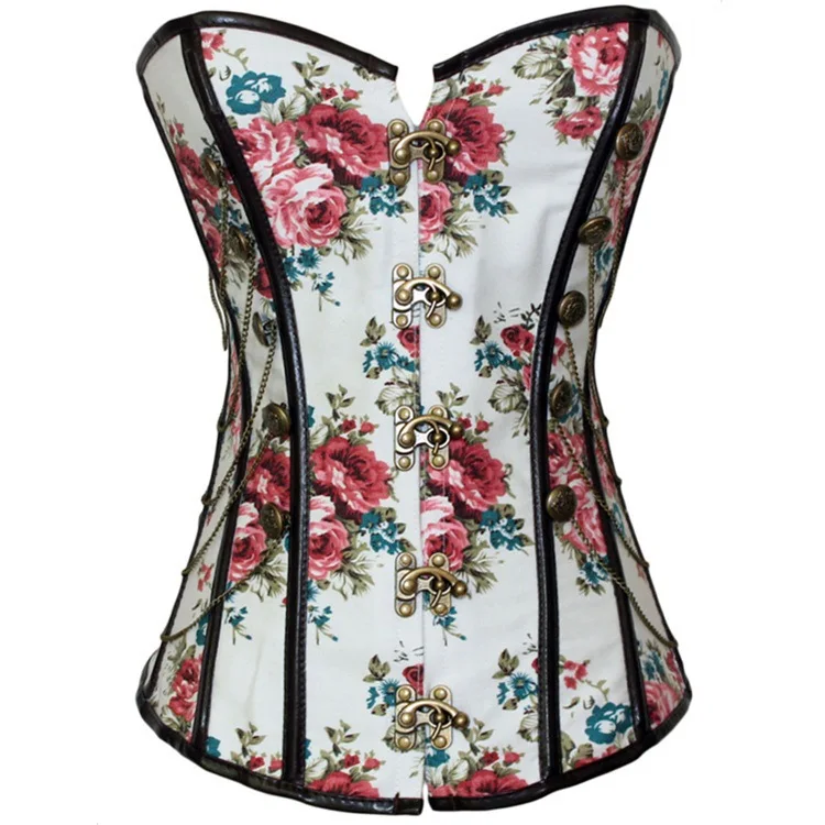 Gothic Corset Steampunk Clothing Chains corset Slimming Waist