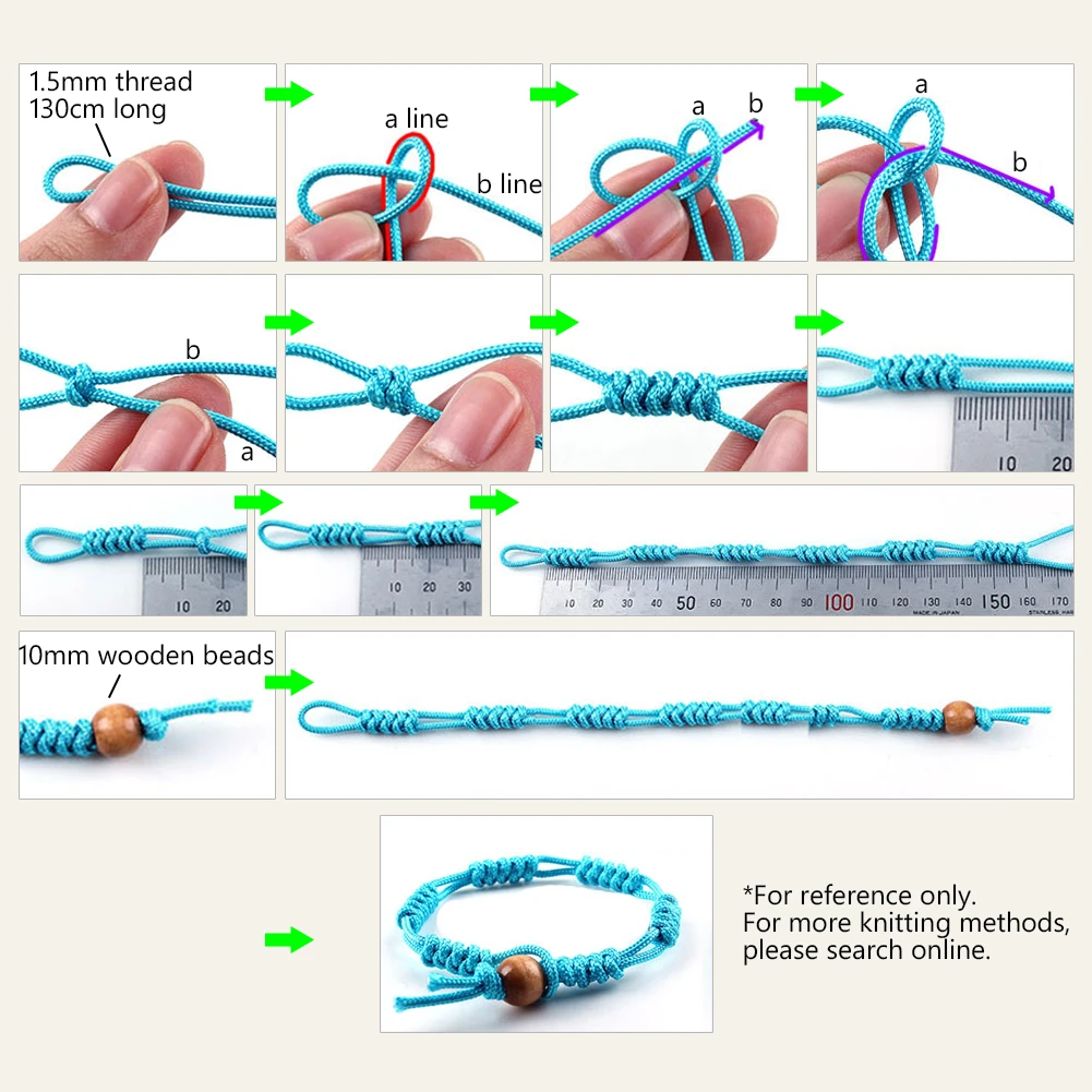 16 цветов Новые 10 м в длину 1,5 мм китайские узлы шнур нейлоновой нити плетеный строка китайский узел макраме ремесло шитья браслет