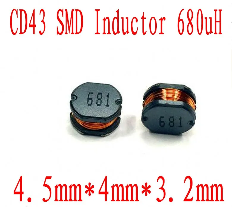 2000 шт./лот SMD индуктор питания CD43 680UH 681 4 5*4*3 2 мм неэкранированный обмотки |