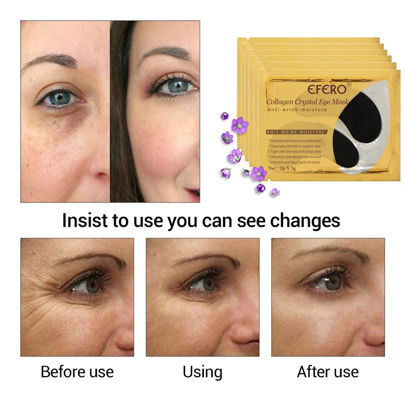 Harga Efero Kolagen Masker Mata untuk Mata Patch Di Bawah Mata Tua Lingkaran Anti Kerut Perbaikan Krim Mata Masker 4 8 Pair = 8 16 Pcs