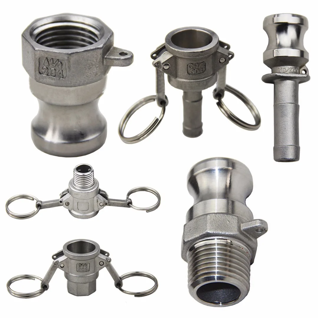 

1pc 304 Stainless Steel Homebrew Camlock Fitting Adapter 1/2" MPT FPT Barb Camlock Quick Disconnect For Hose Pumps Fittings