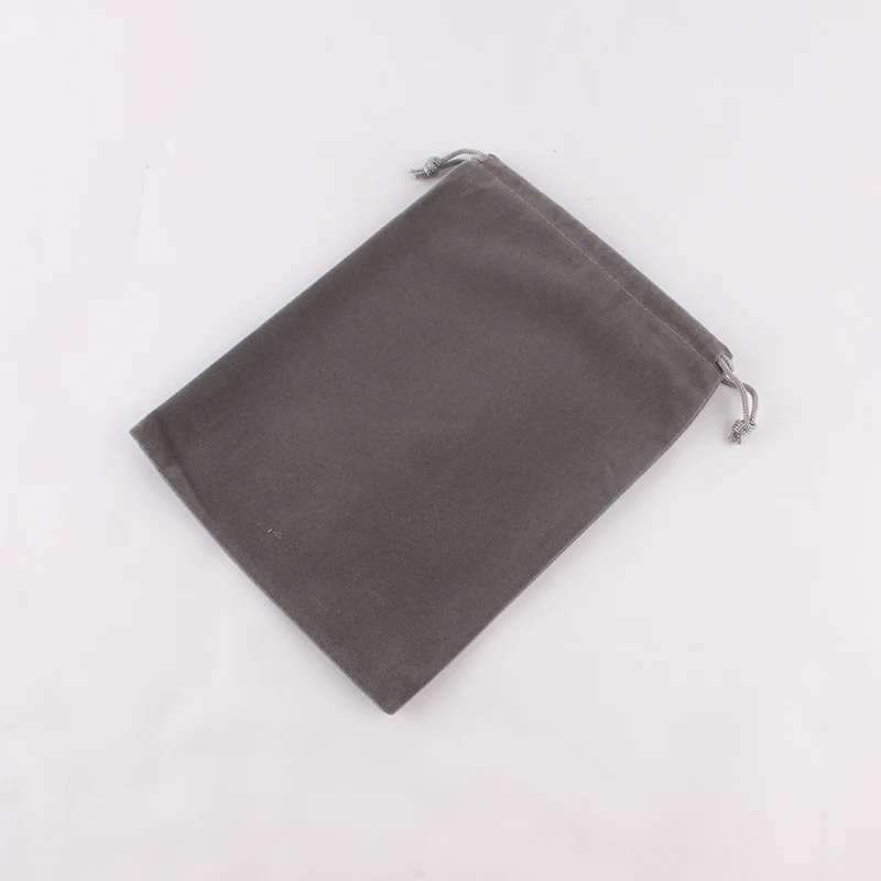 15*20 см заказной логотип смешанных цветов напечатанный бархат мешок упаковки - Цвет: gray