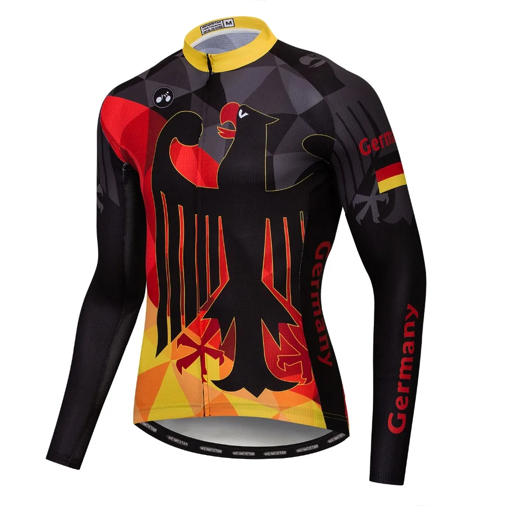 Велоспорт Джерси с длинным рукавом Для мужчин 2019 США велосипед Велосипедная форма Майо Ropa Ciclismo Германии команда рубашка Топ цикла одежда