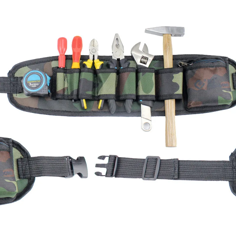 

Newest Tool Waist Bag Camouflage Electrician Carpenter Rig Hammer Tools Kit Pouch Holder Storage Pocket --
