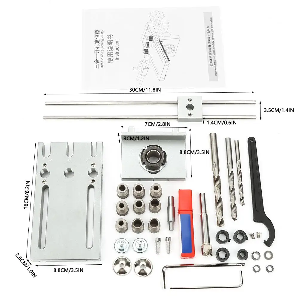 3 в 1 6/8/10/15 мм само центрирующий Линг лобзик деревообрабатывающий направитель сверла Набор для локатора marcenaria ferramenta corte